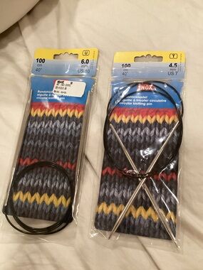 INOX lightning knitting needles set/2 US 10 & US 7
